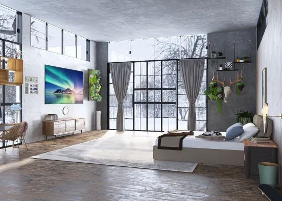 Cozy Bedroom for the winter  Design Rendering
