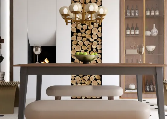 # Cozy Dining  Renderização de Design