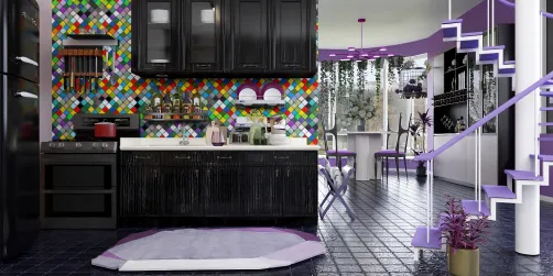 Purple and black 