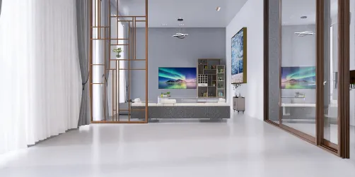 High Ceiling Living Room 