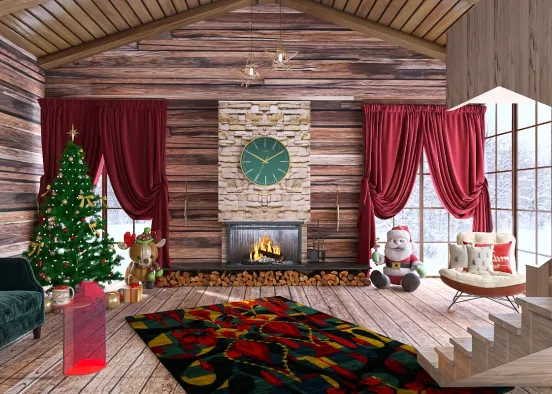 # christmas house Renderização de Design