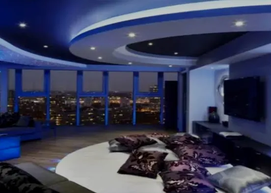 futuristic arabian living room Design Rendering