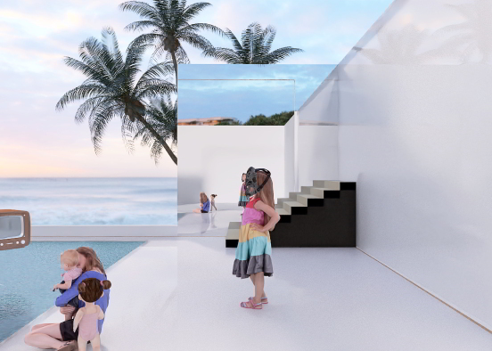 Once again another awful day at the pool Design Rendering