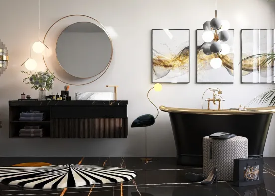 # Best lighting for the bath Renderização de Design