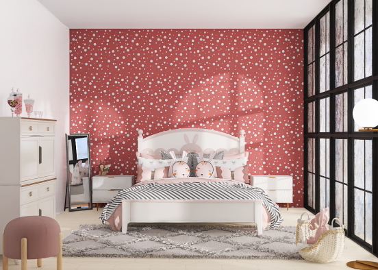 Cute pink bedroom 🌺 Design Rendering