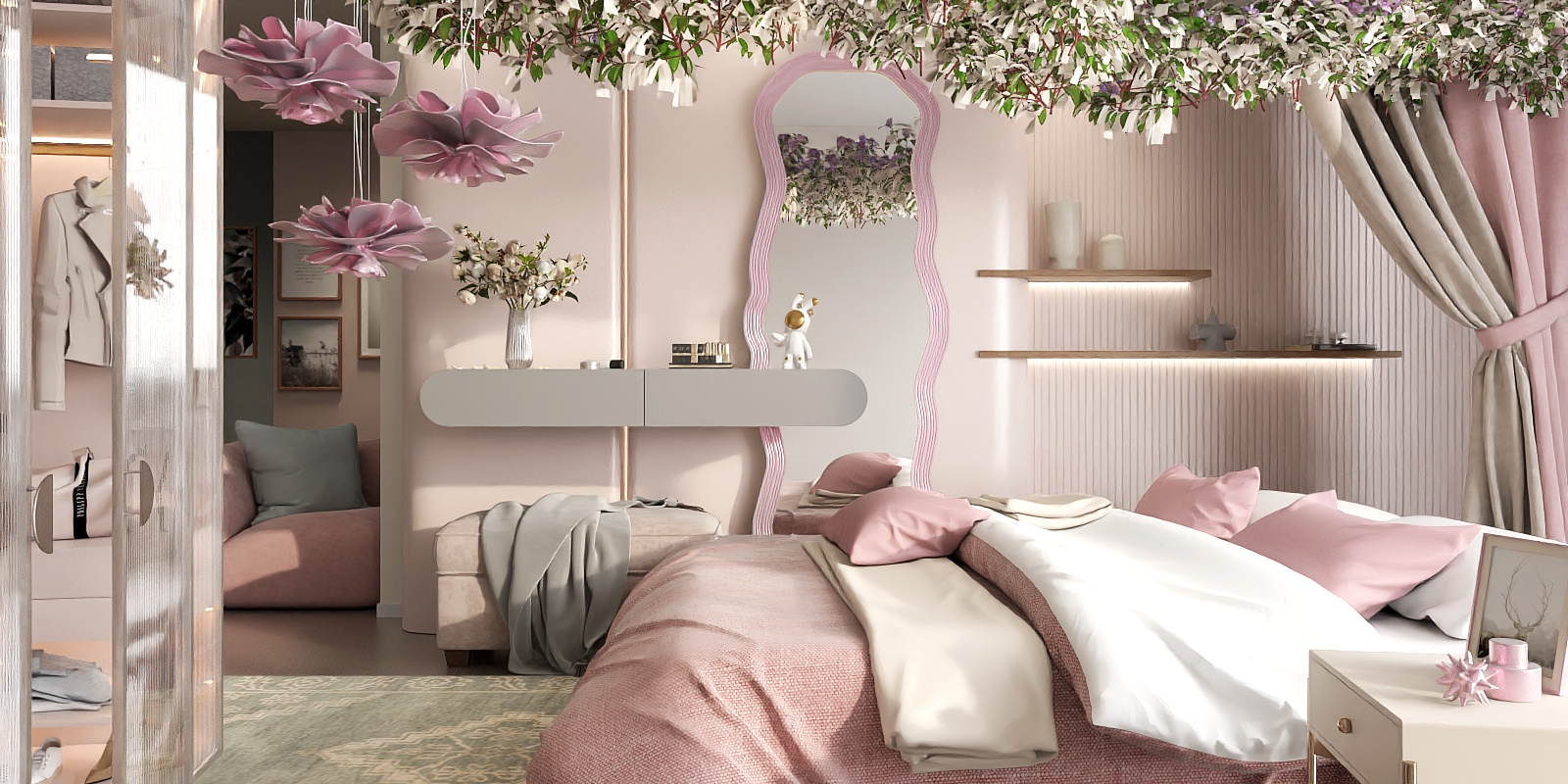 Morandi Pink Bedroom