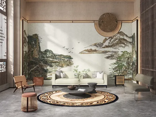 Japanese inspired living room