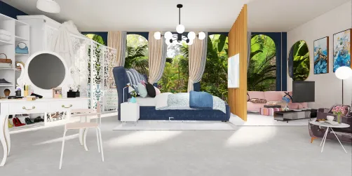 A sectional bedroom