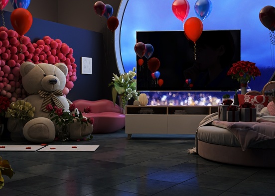 Luxury Hotel Suite 💋❤️ #happy-valentines Design Rendering