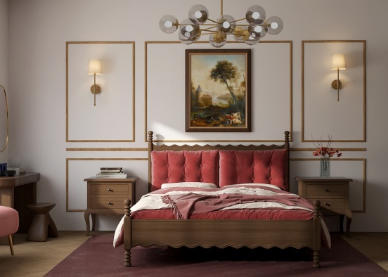 Beautiful bedroom design  Design Rendering