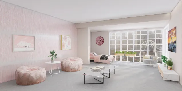 Modern pink bedroom