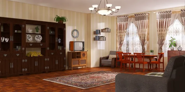 Стиль СССР.A room in the style of the USSR.