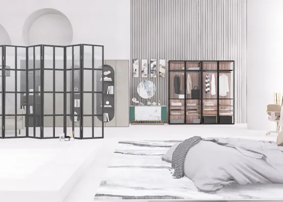 modern luxury bedroom  Design Rendering