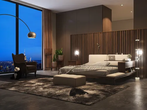 Contemporary bedroom interior design 