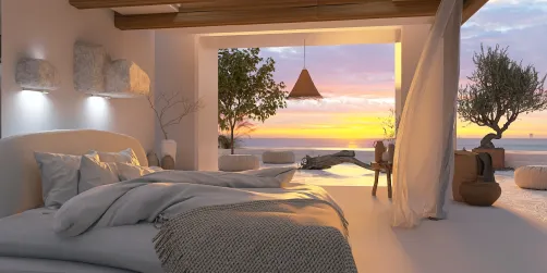 Solo blanco y atardecer..🌅 