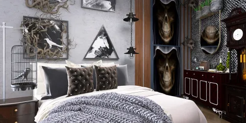 Gothic triangle bedroom 