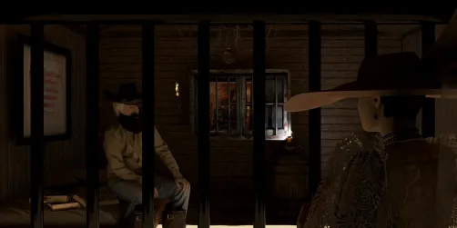Wild West jail cell