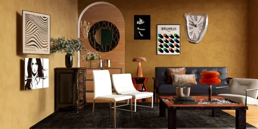 Modern vintage living room 
