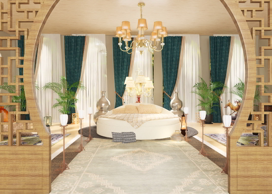 Arabic Royal Room Design Rendering