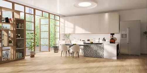 Kitchen with balcony 