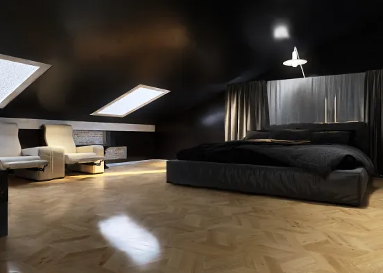 Comfy modern Bedroom Design Rendering
