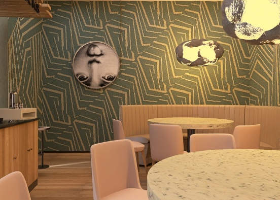 Pop Art Cafe Design Rendering