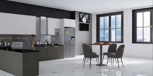 modern grey kitchen
