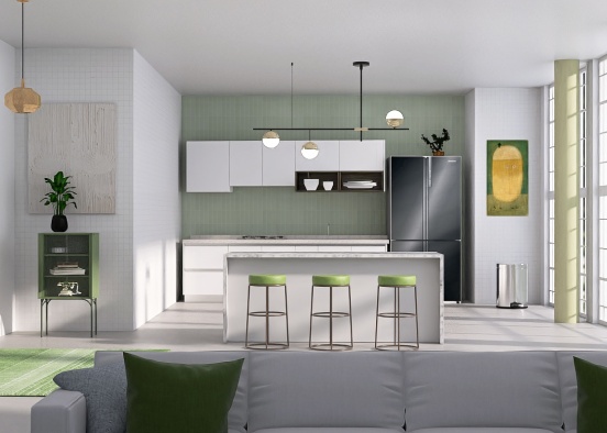 green apartment Design Rendering