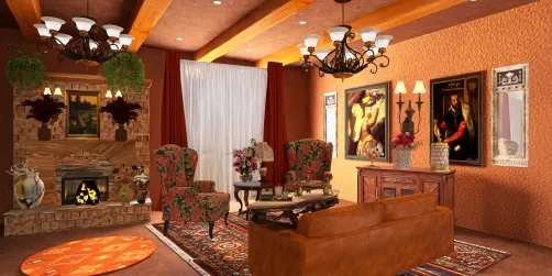 Old fashioned living room.