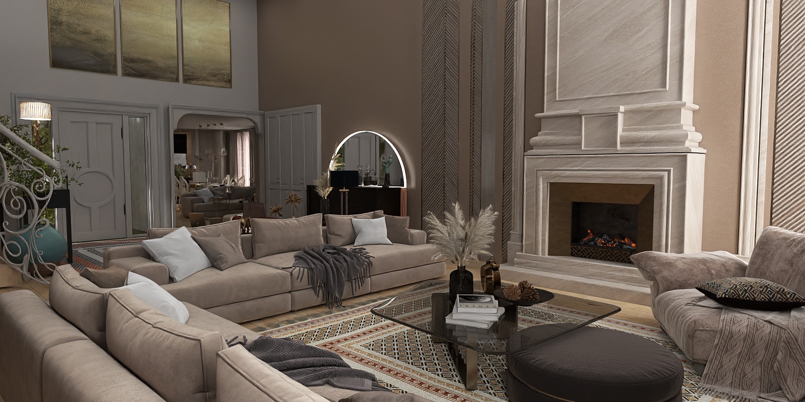 Detalles del diseño en un espacio contemporáneo