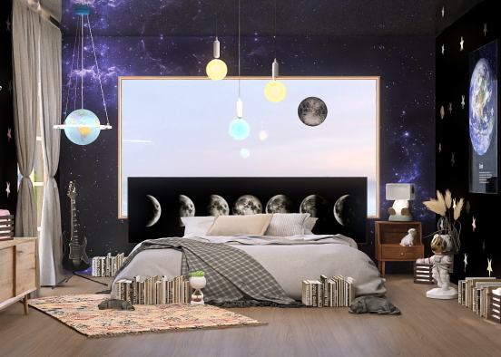 astronomy loving bedroom  Design Rendering