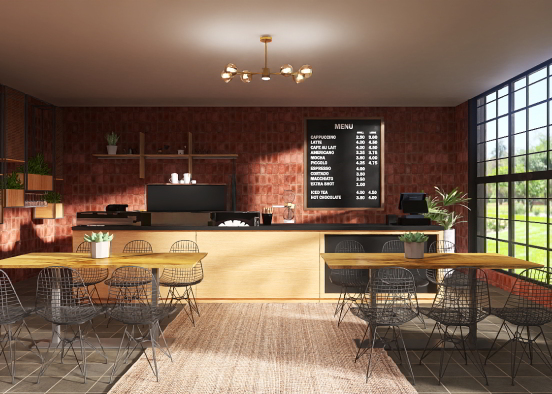 cafe Design Rendering