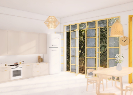 Teriam essa cozinha em vossa casa 🫶🏼 Design Rendering