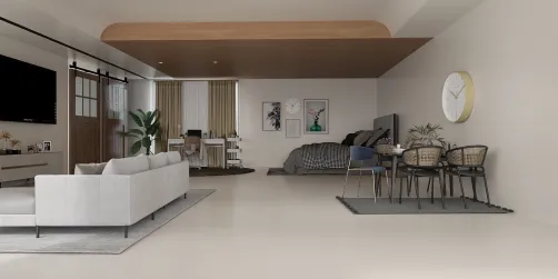 Bedroom, dinning and living room apartment 