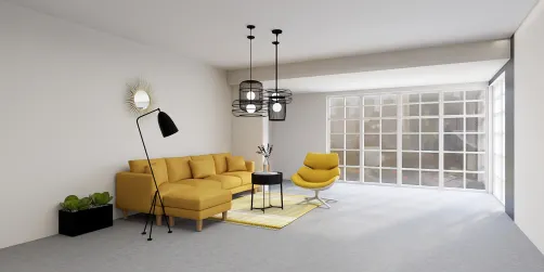 Salon jaune noir 