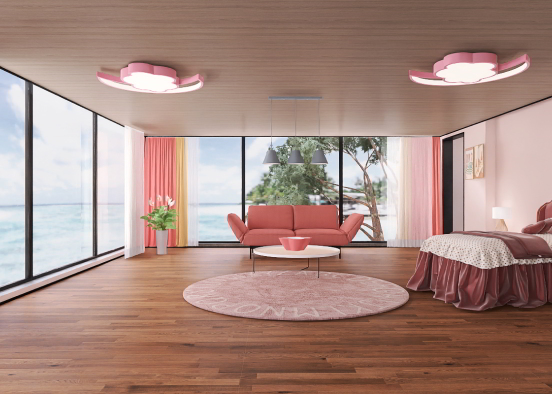 Pink Flamingo Room Design Rendering