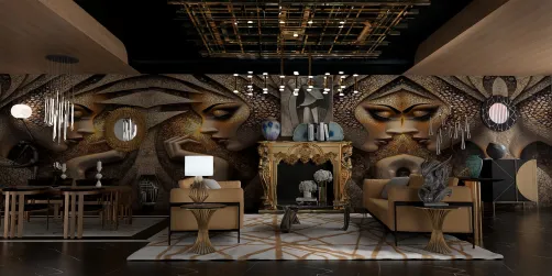Art Deco/ Industrial Living Room