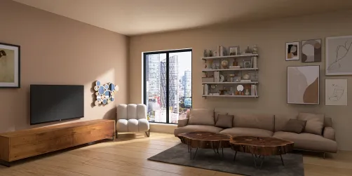 Minimalistisches Wohnzimmer 