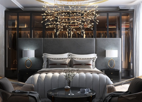 Luxury Bedroom Design  Design Rendering