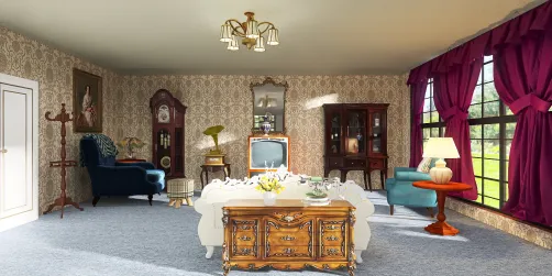 old fashioned living room 