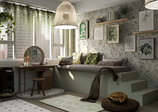 # Plant lovers bedroom 🌿🍃🌱 Renderização de Design