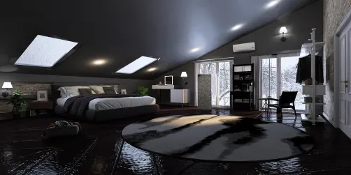 Black bedroom