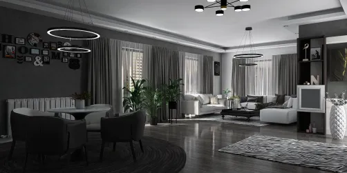 cozy little living room and dining room! 