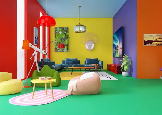 Colorful house💜💙❤💚🧡💛💖 Design Rendering