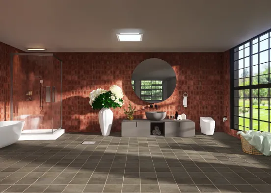 cool bathroom design 😎  Design Rendering