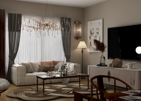 Classy living room idea 💡 Design Rendering