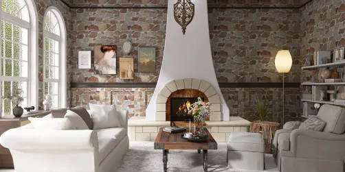Sala moderna no estilo toscana