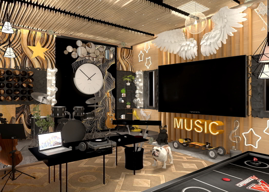 Music Studio ✨🎼🎹  Design Rendering