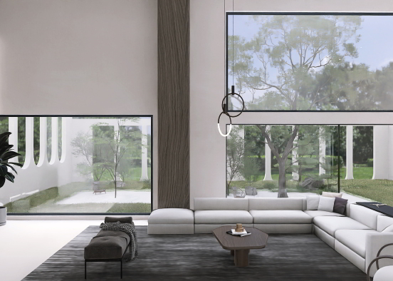 Luxury living room  Design Rendering