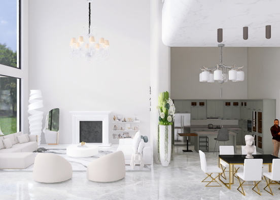 White modern house  Design Rendering